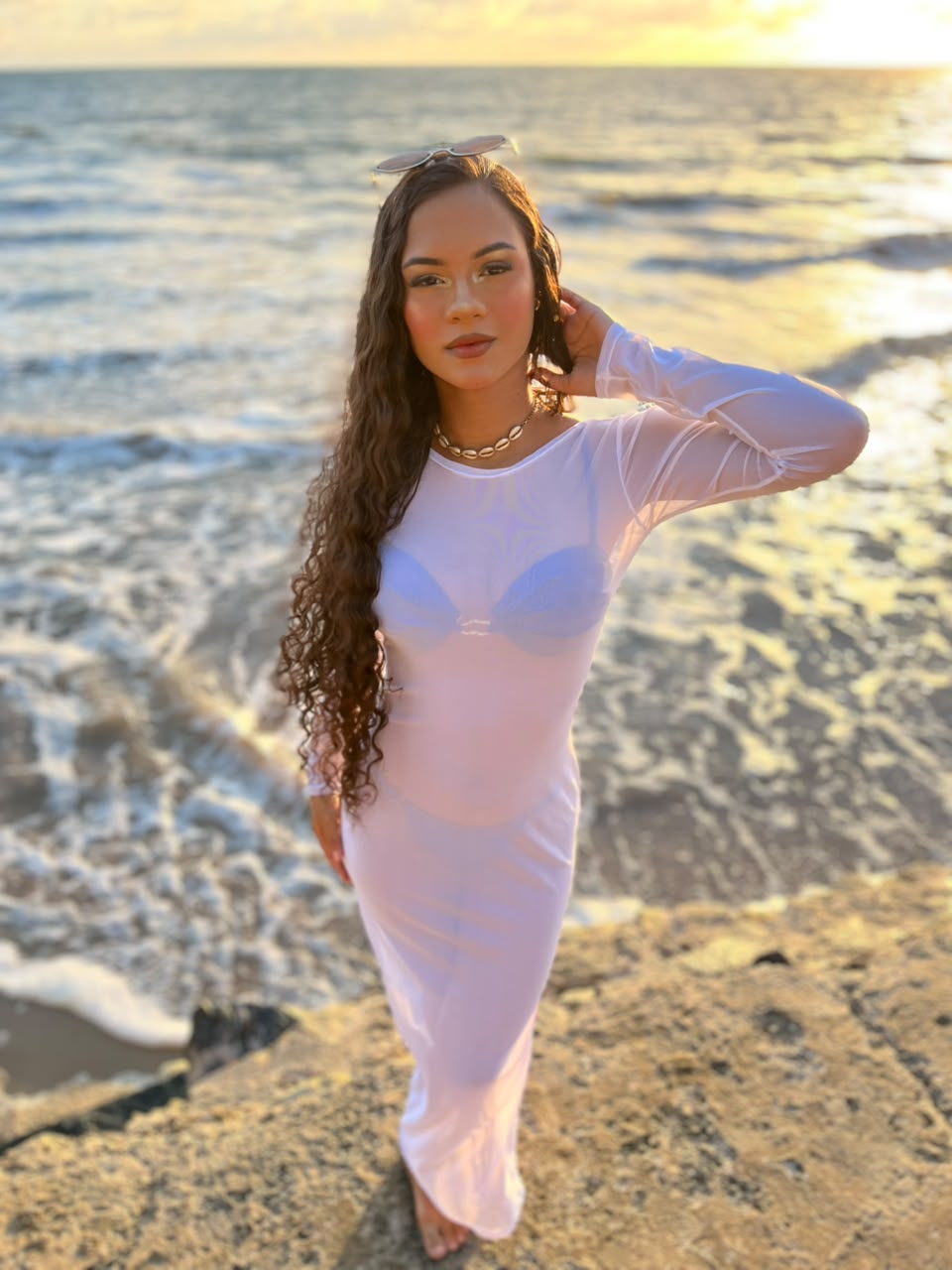 Vestido Luas 2F branco, foto 3
